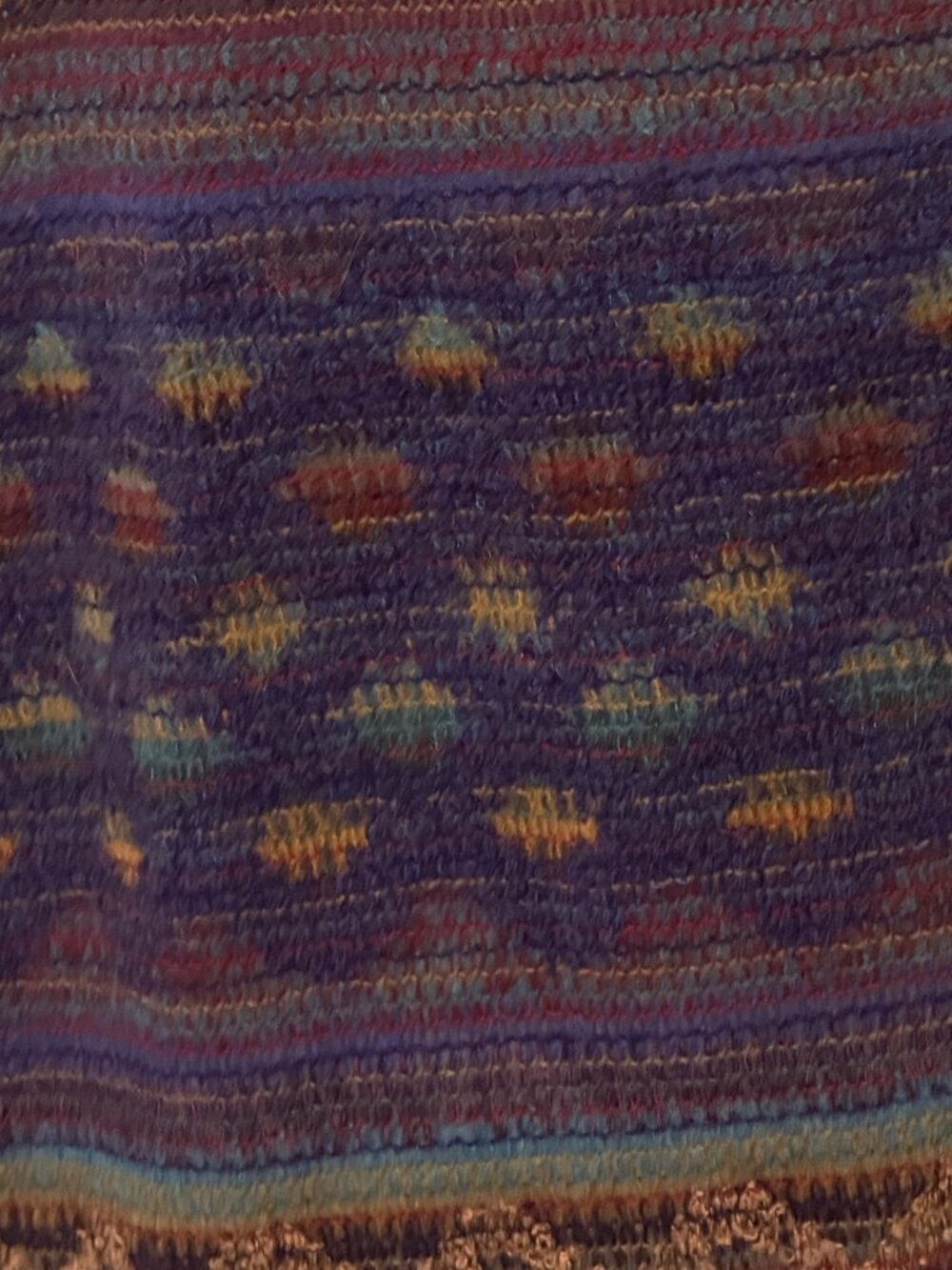Missoni Vintage Large Knit Multicolor Scarf Shawl Wrap Mohair Wool Italy Fringe - Picture 7 of 10
